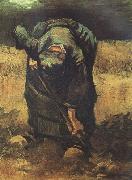 Vincent Van Gogh peasant Woman Digging (nn04) oil painting picture wholesale